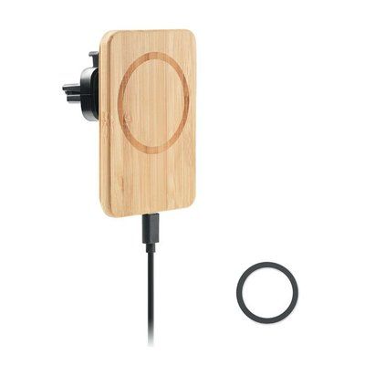 Cargador Magnético Bambú 15W Madera