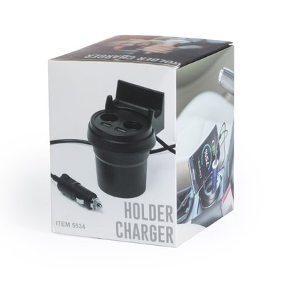 Cargador USB Mechero Coche y Soporte