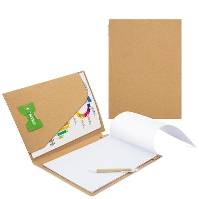 Carpeta eco con bolígrafo y bloc