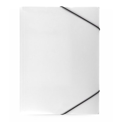 Carpeta en resistente PVC con gomas elásticas Blanco