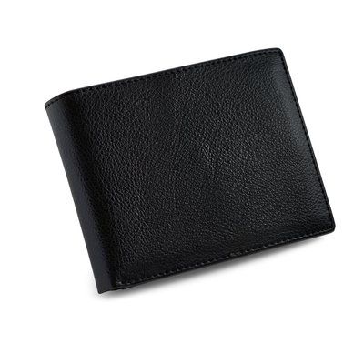 Cartera de piel en caja Negro