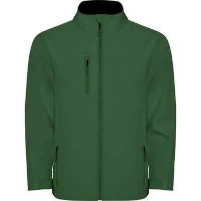 Cazadora Softshell con cremallera invertida VERDE BOTELLA 2XL