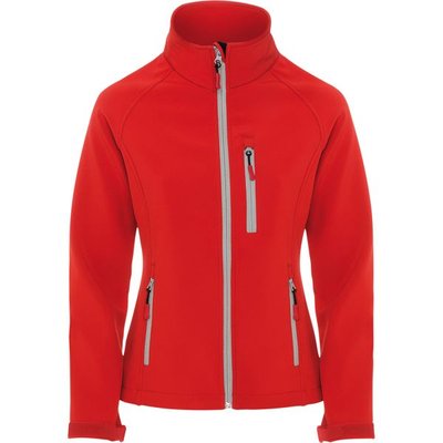 Cazadora Softshell Mujer con Cremallera Rojo M