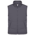 Chaleco acolchado unisex con forro polar Gris L