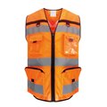 Chaleco alta visibilidad con bolsillos Hi Vis Orange Mesh 3XL