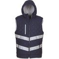 Chaleco de alta visibilidad de forro polar y acolchado Navy XL