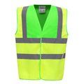 Chaleco alta visibilidad poliéster Velcro Lime / Hi Vis Yellow XL