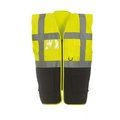 Chaleco alta visibilidad reflectante con bolsillos Hi Vis Yellow / Black S