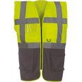 Chaleco alta visibilidad reflectante con bolsillos Hi Vis Yellow / Grey L