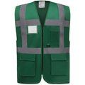 Chaleco alta visibilidad reflectante con bolsillos Paramedic Green XXL