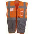 Chaleco alta visibilidad ropa laboral Hi Vis Orange / Grey M