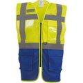 Chaleco alta visibilidad ropa laboral Hi Vis Yellow / Royal Blue 3XL