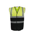 Chaleco bicolor en contraste Hi Vis Yellow / Black L