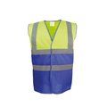 Chaleco bicolor en contraste Hi Vis Yellow / Royal Blue L