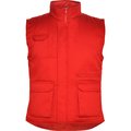 Chaleco con Cuello Alto y Bolsillos Rojo 3XL