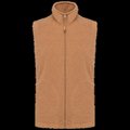 Chaleco micropolar hombre cremallera y bolsillos Camel Heather S