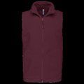 Chaleco micropolar hombre cremallera y bolsillos Wine 3XL