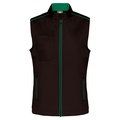 Chaleco mujer con bolsillos Black / Kelly Green XXL