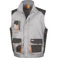 Chaleco multibolsillos con cuello alto y cremallera Grey / Black / Orange 38 UK