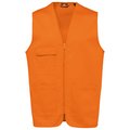 Chaleco polialgodón multibolsillos Naranja 3XL