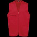 Chaleco polialgodón multibolsillos Rojo 5XL