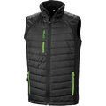 Chaleco Softshell acolchado reciclado Black / Lime XXL