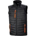 Chaleco Softshell acolchado reciclado Black / Orange L