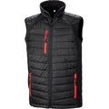 Chaleco Softshell acolchado reciclado Black / Red L