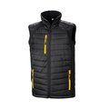 Chaleco Softshell acolchado reciclado Black / Yellow S