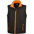 Chaleco Softshell hombre resistente al agua Black / Orange 4XL