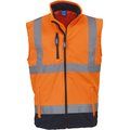 Chaleco Softshell con reflectante Hi Vis Orange / Navy XXL