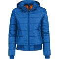 Chaqueta acolchada con capucha mujer Royal Blue / Orange L