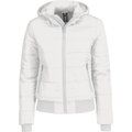 Chaqueta acolchada con capucha mujer White / Warm Grey XL