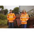 Chaqueta alta visibilidad impermeable con capucha