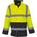 Chaqueta alta visibilidad impermeable Hi Vis Yellow / Navy M