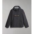 Chaqueta impermeable con capucha Dark grey solid XL