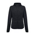 Chaqueta polar para mujer con cremallera Negro M