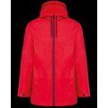 Chaqueta recta con capucha unisex Red M