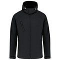 Chaqueta softshell con capucha extraíble Black S