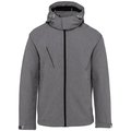 Chaqueta softshell con capucha extraíble Gris S