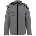 Chaqueta softshell con capucha extraíble Marl Grey XL