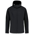 Chaqueta softshell con capucha extraíble Negro 4XL