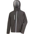 Chaqueta Softshell con capucha hombre Black / Grey 3XL