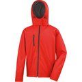 Chaqueta Softshell con capucha hombre Red / Black 3XL