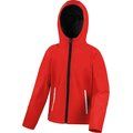 Chaqueta Softshell con capucha para niños Red / Black 11/12 ans