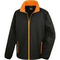 Chaqueta Softshell hombre transpirable y cortavientos Black / Orange XL