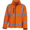 Chaqueta Softshell con Tiras reflectantes Hi Vis Orange 4XL