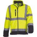 Chaqueta Softshell con Tiras reflectantes Hi Vis Yellow / Navy L