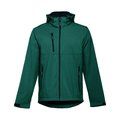 Chaqueta Softshell Unisex Capucha Extraíble VERDE OSCURO L