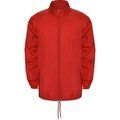 Chubasquero impermeable con capucha extraíble Rojo M